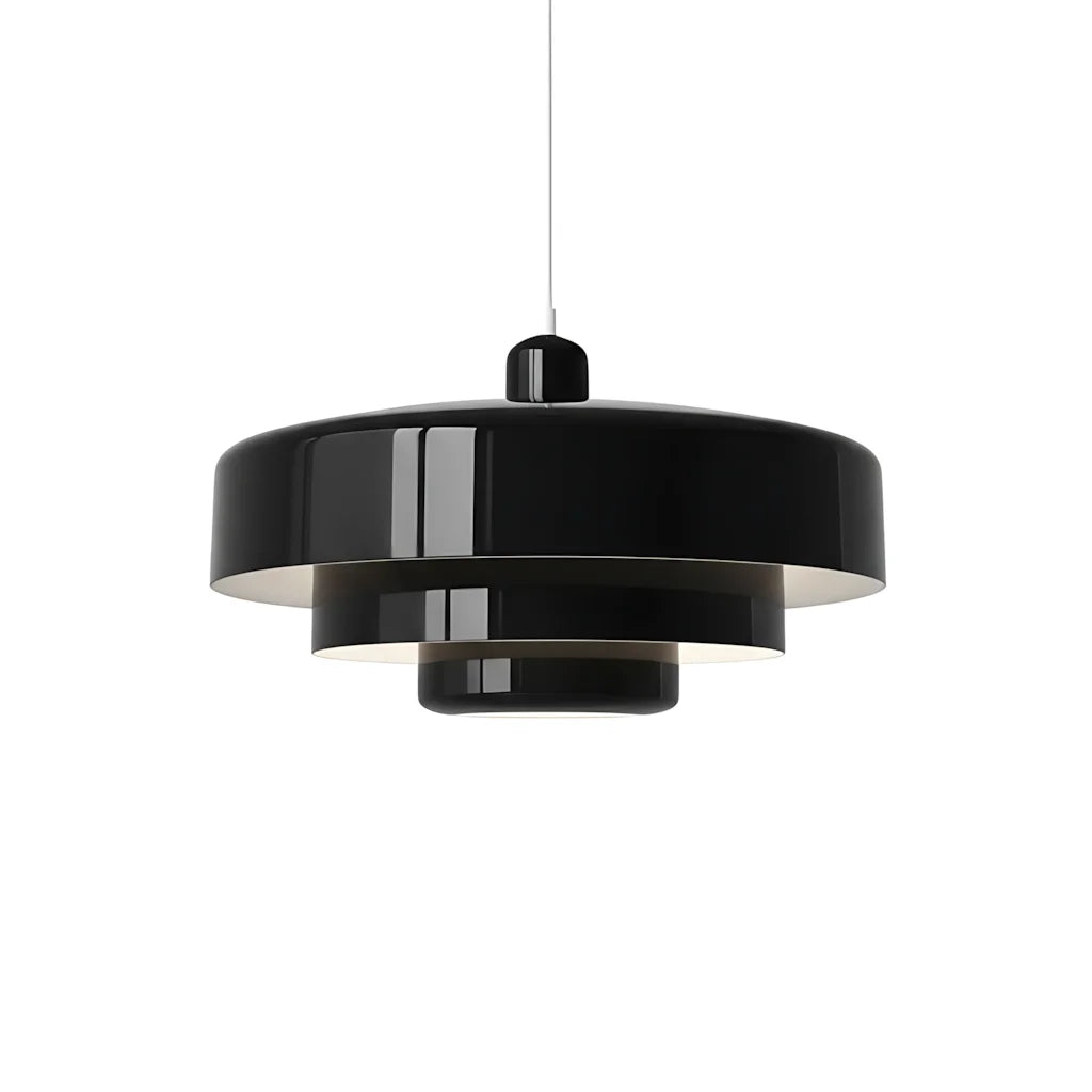 Suspension en disques superposés design Macaron à trois niveaux