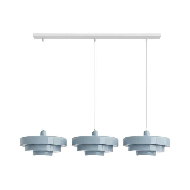 Suspension en disques superposés design Macaron à trois niveaux