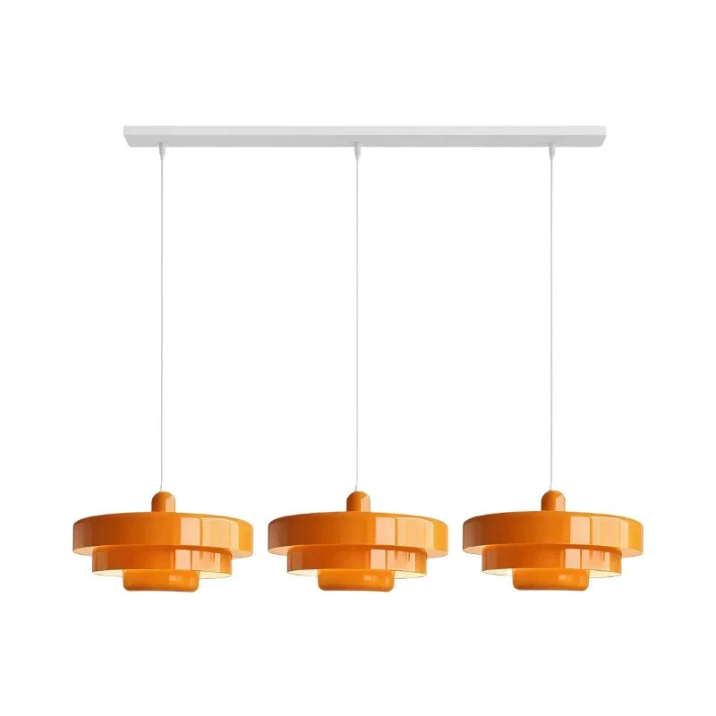 Suspension en disques superposés design Macaron à trois niveaux