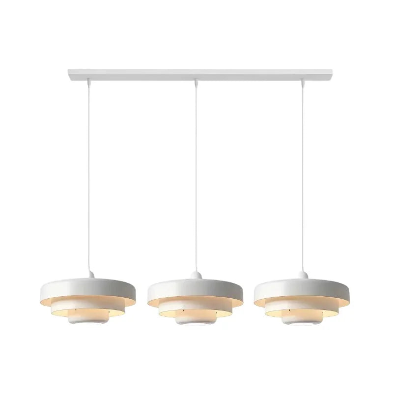 Suspension en disques superposés design Macaron à trois niveaux