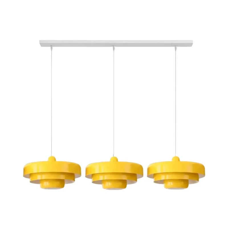 Suspension en disques superposés design Macaron à trois niveaux