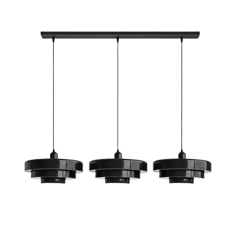 Suspension en disques superposés design Macaron à trois niveaux