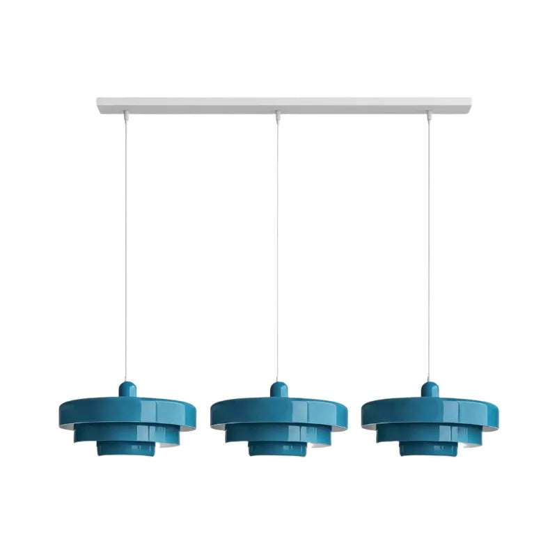 Suspension en disques superposés design Macaron à trois niveaux