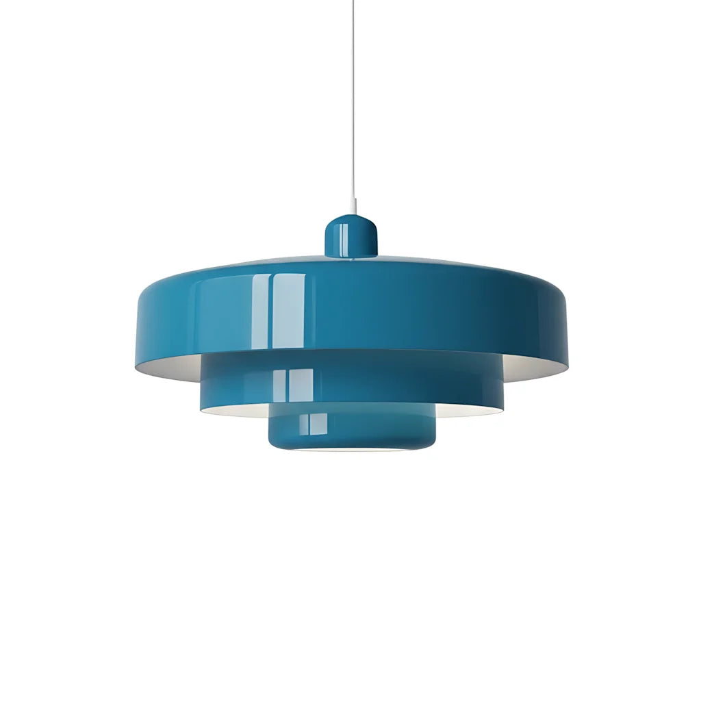 Suspension en disques superposés design Macaron à trois niveaux