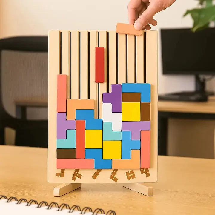 Puzzle Tetris pour bureau avec cartes modèles