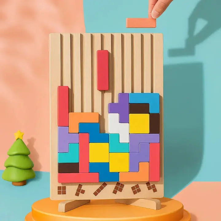 Puzzle Tetris pour bureau avec cartes modèles