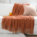 Plaid en tricot avec doublure polaire – doux et décoratif