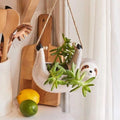 Pot de fleurs en céramique design paresseux – Artisanal pour succulentes