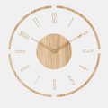 Horloge murale silencieuse en bois et acrylique – cadran rond moderne 35 cm