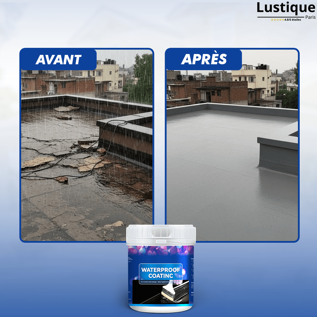 Revêtement d'étanchéité transparent imperméable pour murs, toits et façades