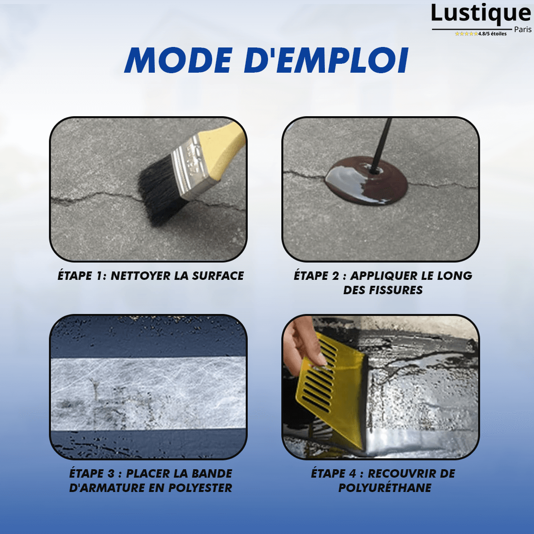 Revêtement d'étanchéité transparent imperméable pour murs, toits et façades