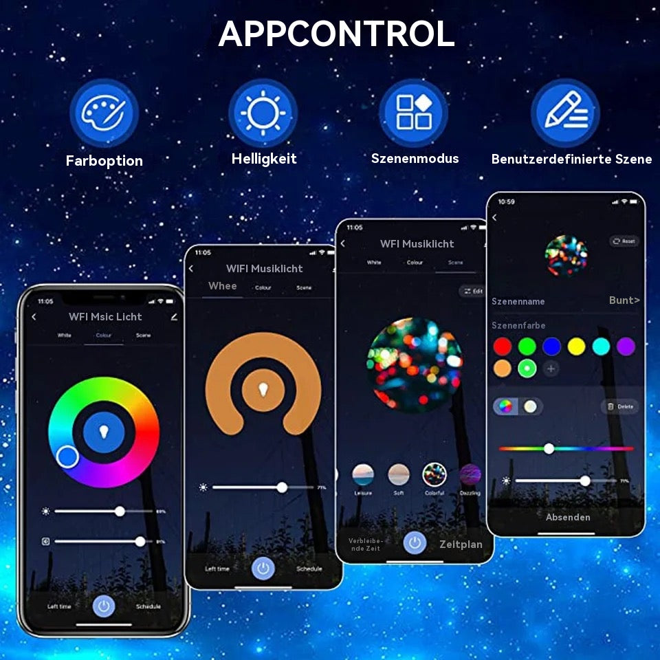 Projecteur Ciel Étoilé avec Haut-Parleur Bluetooth et Contrôle par Application