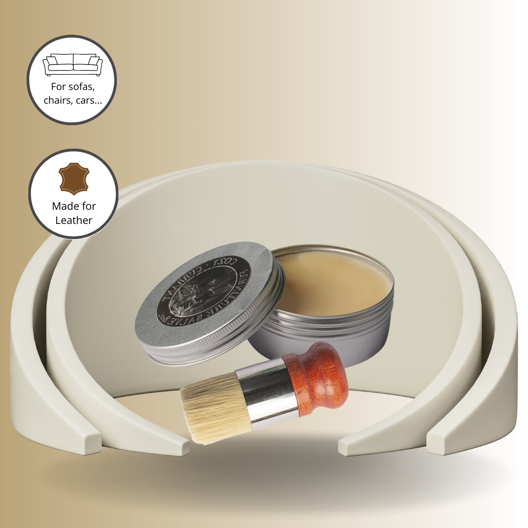 Baume Soin du Cuir Réparateur et Protecteur 65 ml avec Brosse