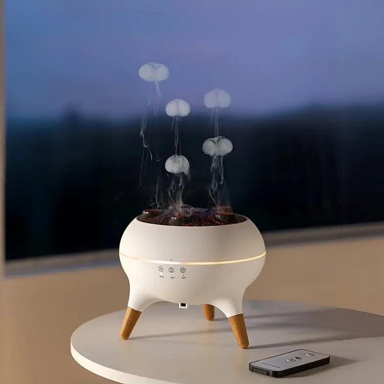Diffuseur d'Arômes Méduse avec Lumière LED et Brume Flottante