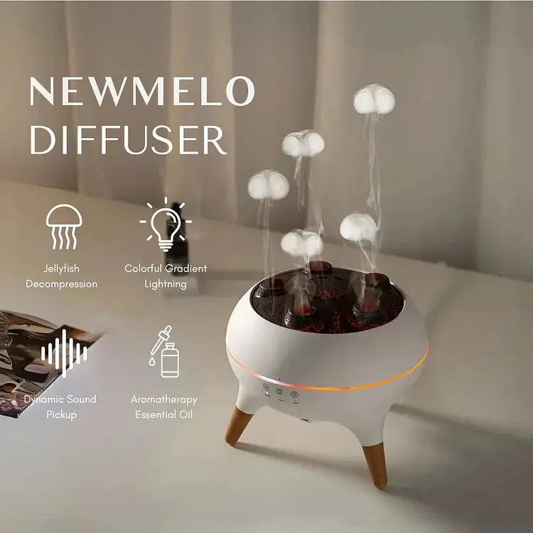 Diffuseur d'Arômes Méduse avec Lumière LED et Brume Flottante
