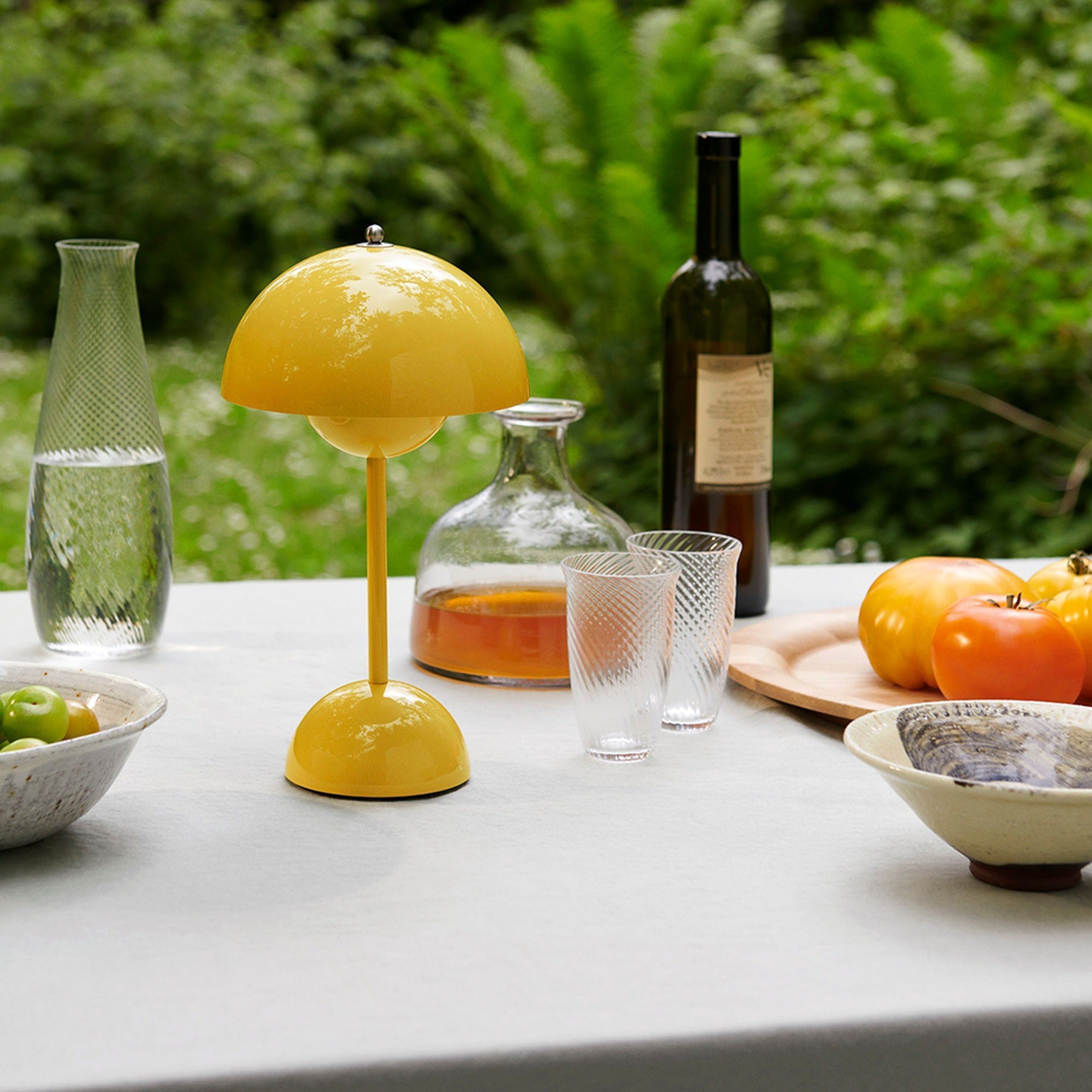 Lampe de table LED sans fil design rétro champignon dimmable par touch