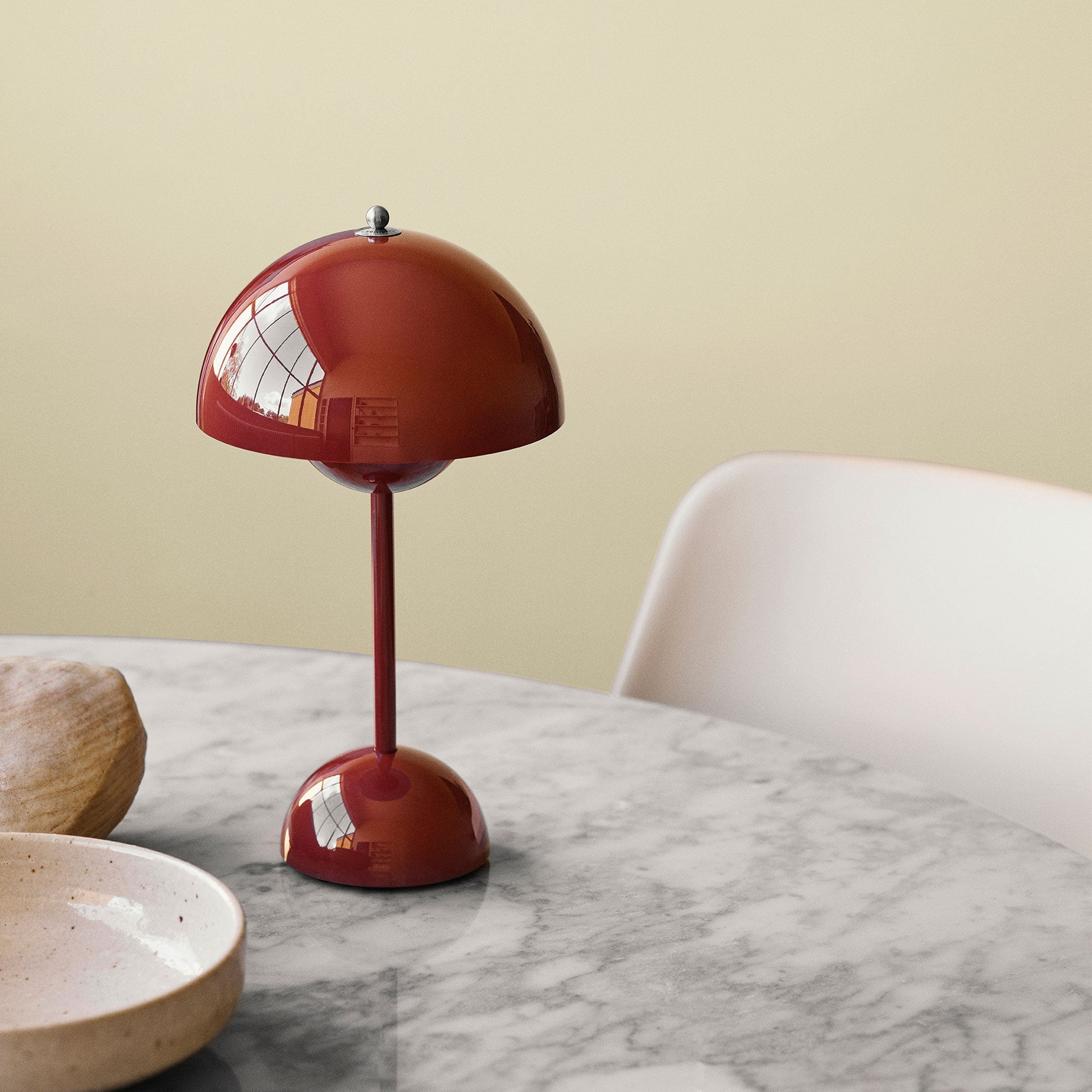 Lampe de table LED sans fil design rétro champignon dimmable par touch