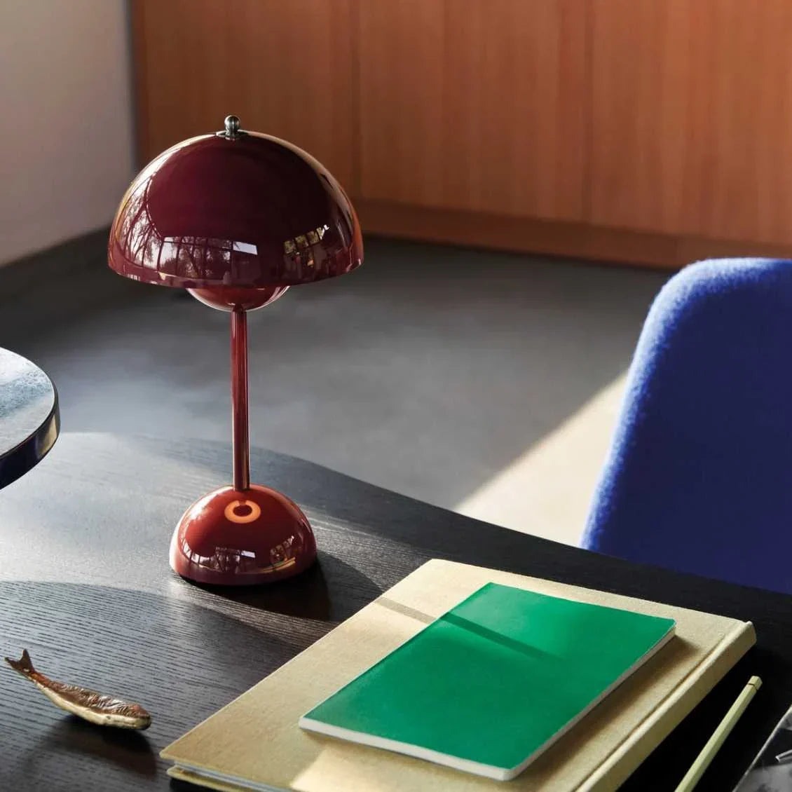 Lampe de table LED sans fil design rétro champignon dimmable par touch