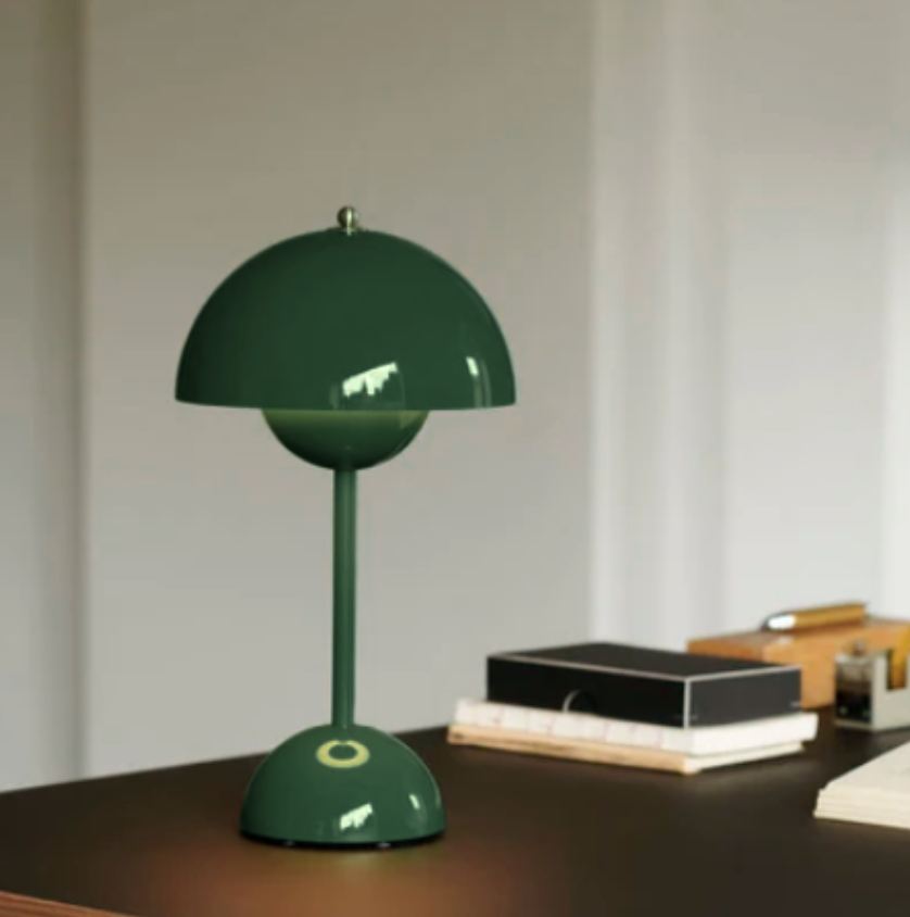 Lampe de table LED sans fil design rétro champignon dimmable par touch