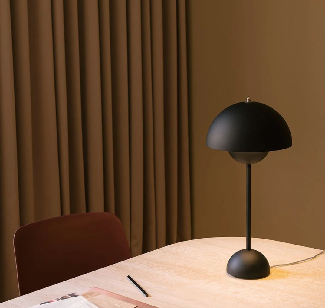 Lampe de table LED sans fil design rétro champignon dimmable par touch