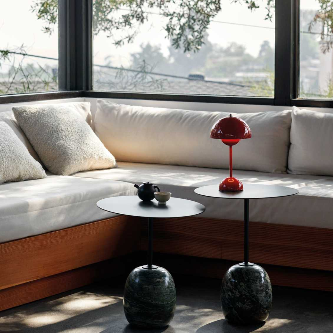 Lampe de table LED sans fil design rétro champignon dimmable par touch
