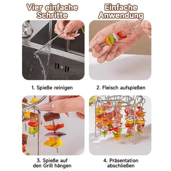 Broche à Kebab pour Friteuse à Air – Cuisson Uniforme Sans Fumée
