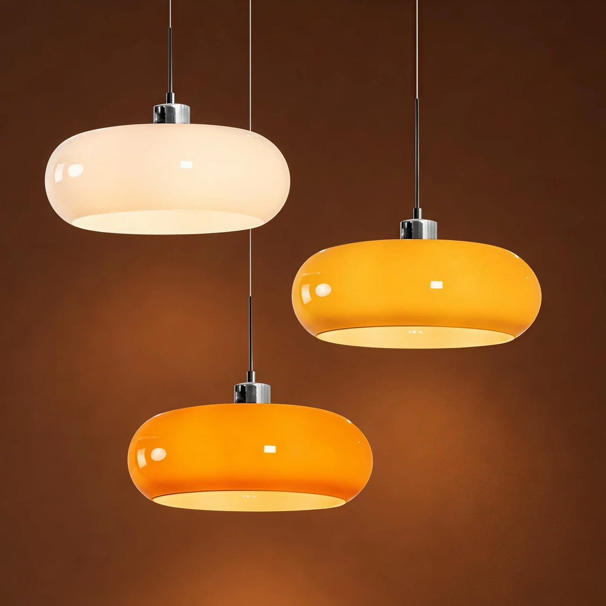 Suspension en verre style Bauhaus pour intérieurs modernes