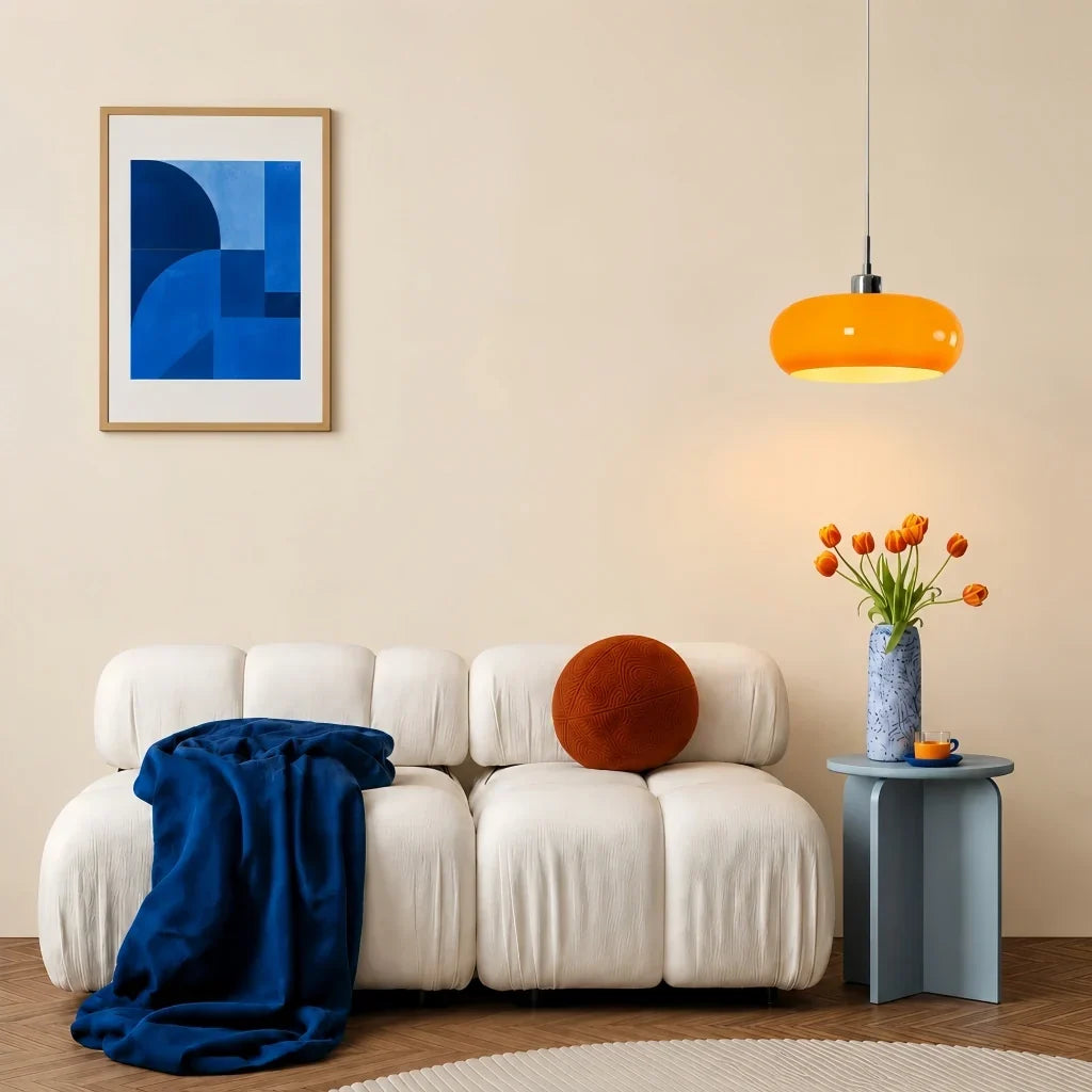 Suspension en verre style Bauhaus pour intérieurs modernes