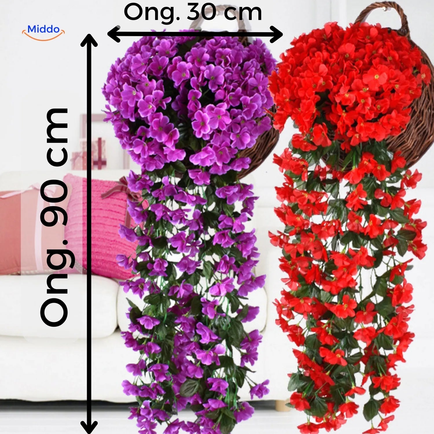 Orchidées Artificielles en Cascade pour Décoration Intérieure et Événements