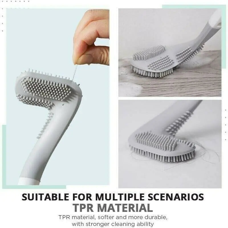Brosse WC à tête triangulaire pour les coins et les zones difficiles d'accès
