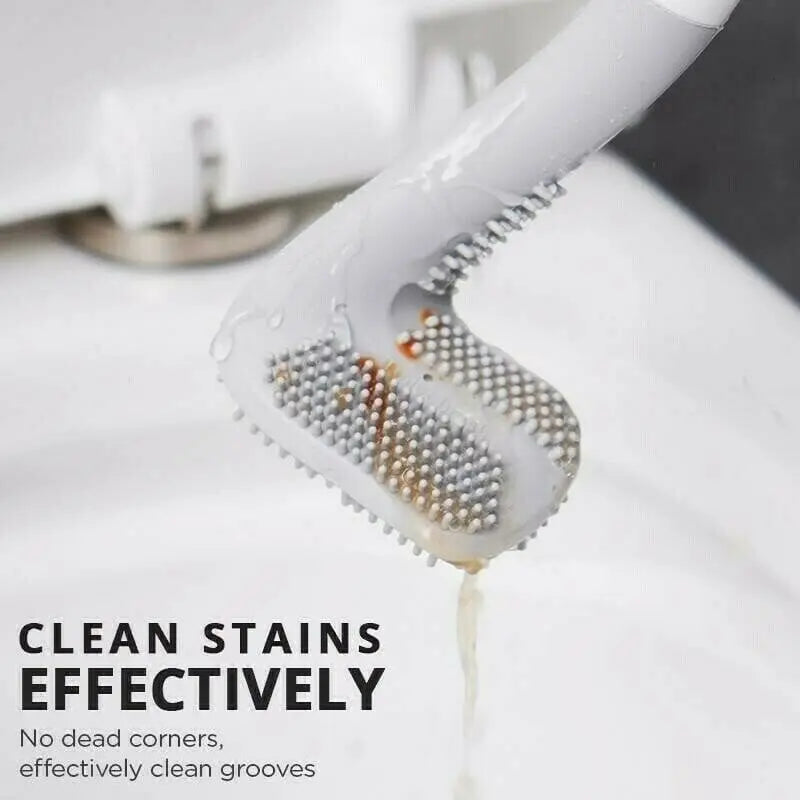 Brosse WC à tête triangulaire pour les coins et les zones difficiles d'accès