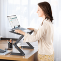 Support pour ordinateur portable en aluminium réglable avec plateau ventilé