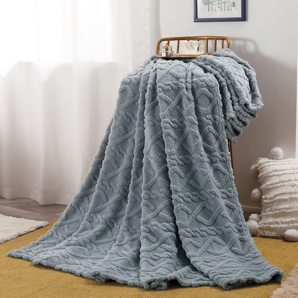 Couverture polaire moelleuse avec design 3D – douce et chaude