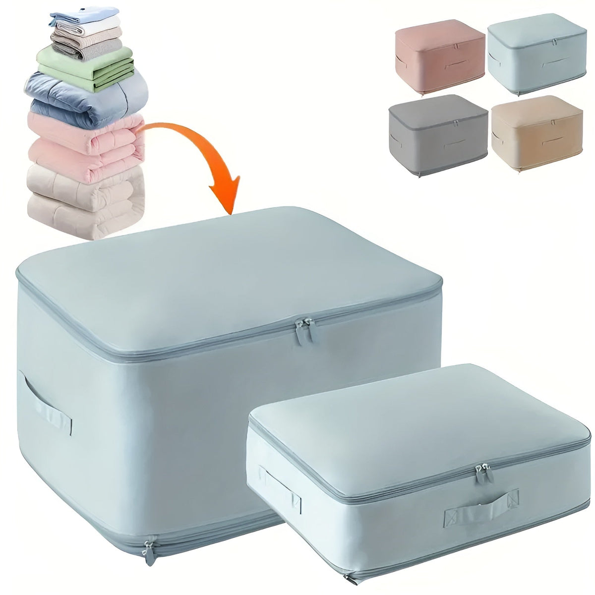 Sacs de rangement à vide avec valve à rouleau – sans aspirateur