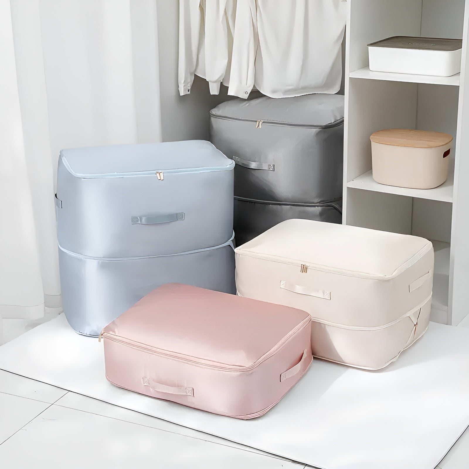 Sacs de rangement à vide avec valve à rouleau – sans aspirateur