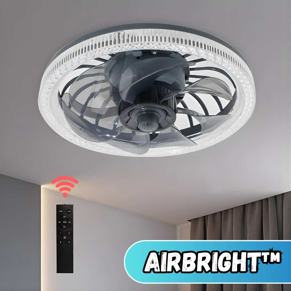 Ventilateur de Plafond avec Éclairage LED Intégré et Télécommande