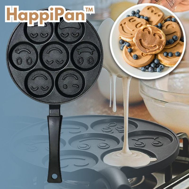 HappiPan™ – Poêle à pancakes smiley pour un petit-déjeuner joyeux [50 % de réduction]