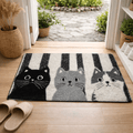 Tapis de sol motif chat – doux, imperméable, pour intérieur et extérieur