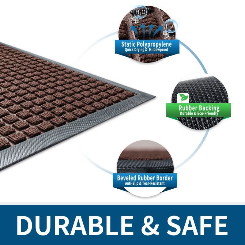 Tapis anti-poussière pour intérieur et extérieur – antidérapant et résistant aux intempéries