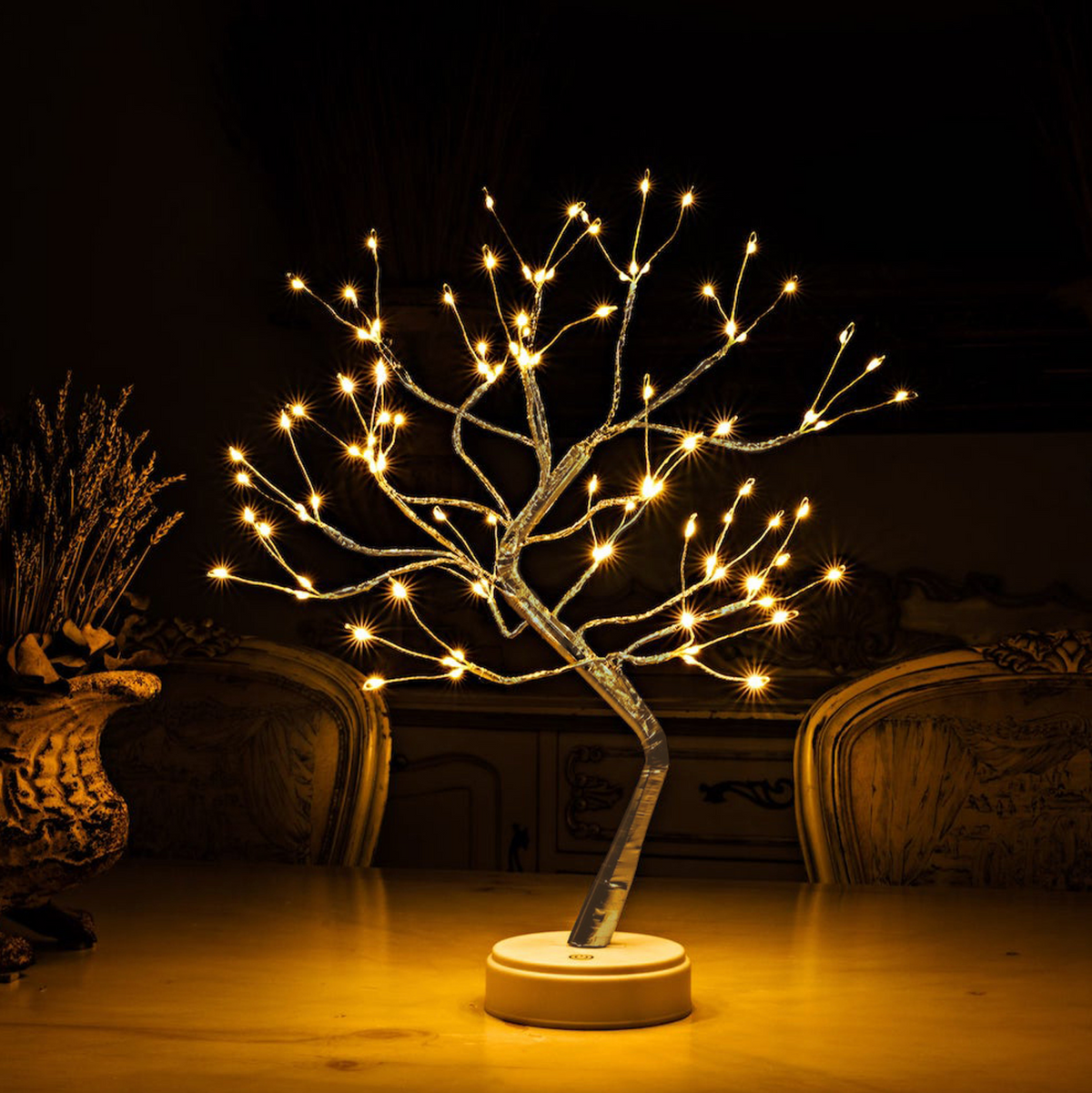 Arbre lumineux LED à branches flexibles – lumière décorative blanc chaud