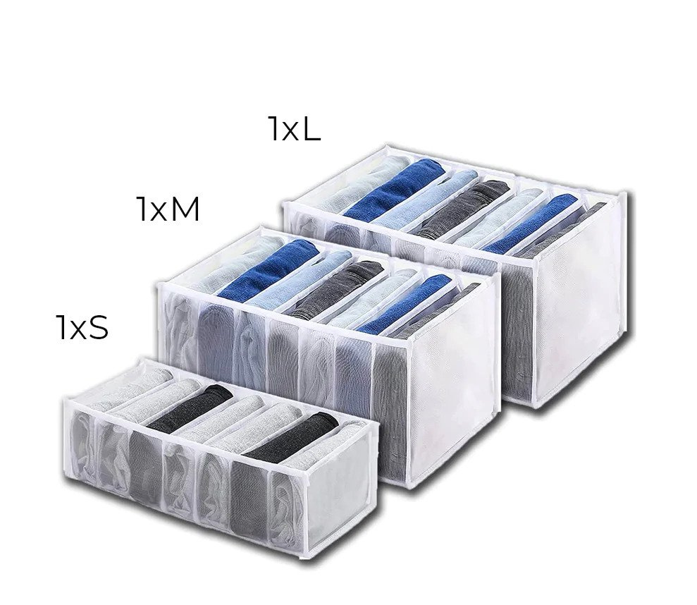 Organisateur de Tiroir Pliable – Lot de 3 Séparateurs Modulaires