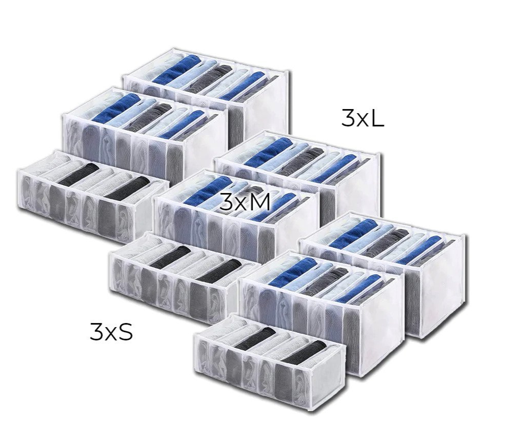 Organisateur de Tiroir Pliable – Lot de 3 Séparateurs Modulaires