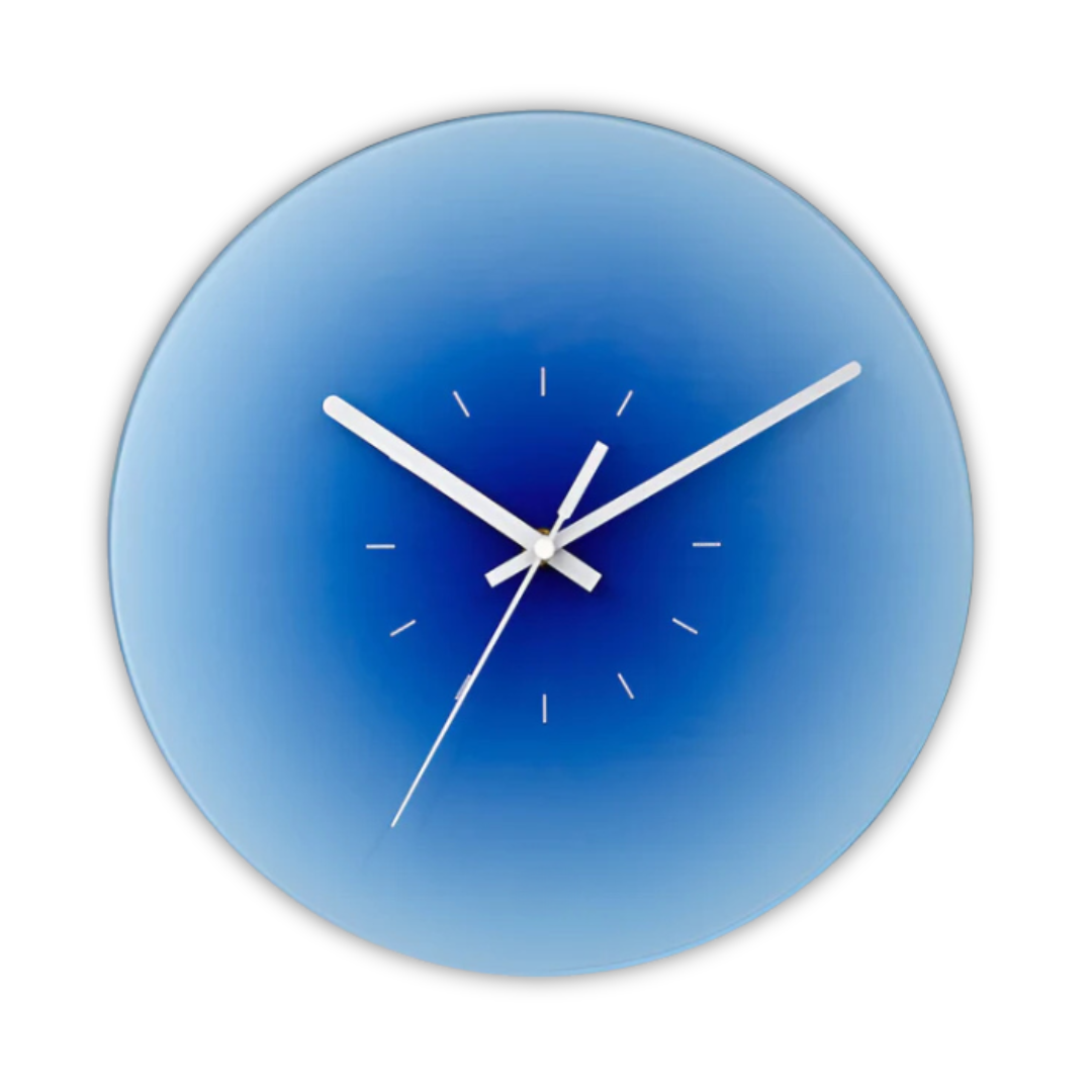 Horloge murale en verre avec cadran en acrylique – moderne et silencieuse
