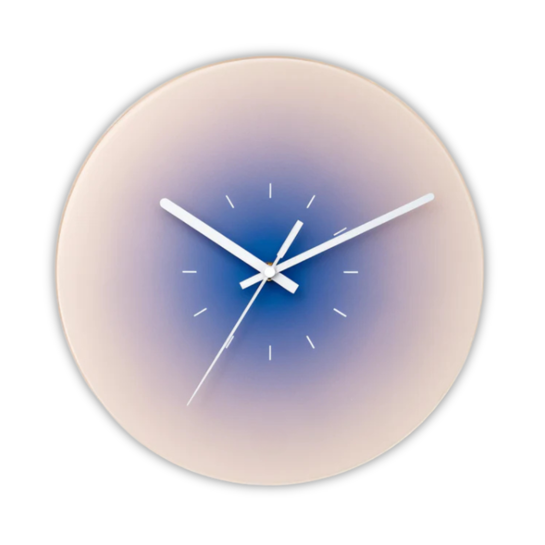 Horloge murale en verre avec cadran en acrylique – moderne et silencieuse