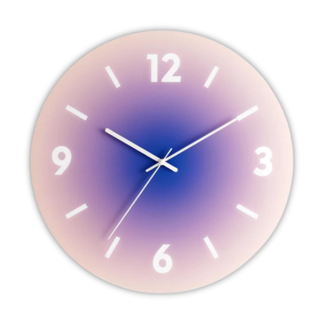 Horloge murale en verre avec cadran en acrylique – moderne et silencieuse