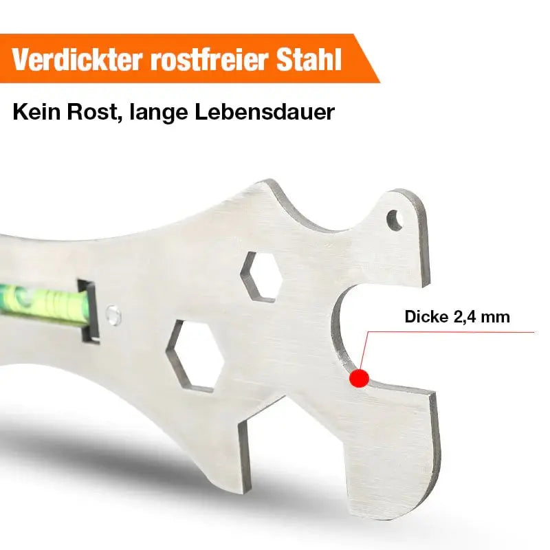 Clé à angle universelle en acier inoxydable pour espaces confinés – Plomberie et