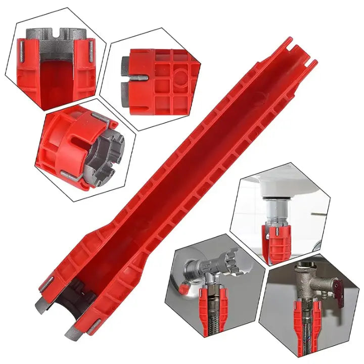 Clé pour Siphon Multifonctions avec Adaptateurs – Espaces Étroits