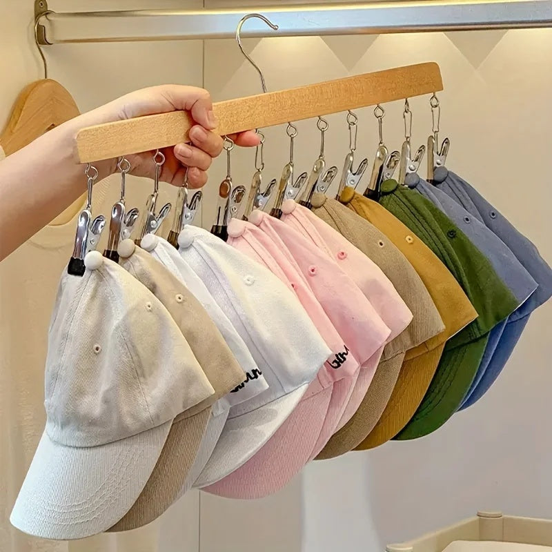 Cintre en bois avec 12 pinces – gain de place pour les chaussettes