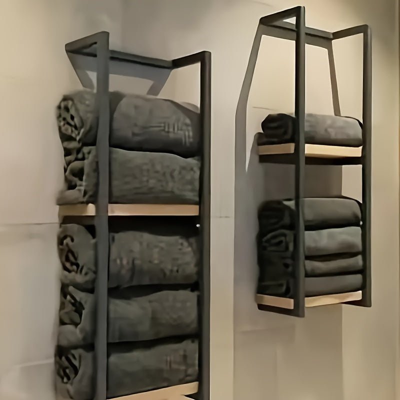 Porte-serviettes en acier inoxydable – Fixation murale pour salle de bain
