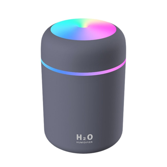 Humidificateur à ultrasons 300 ml avec éclairage anneau de couleur silencieux